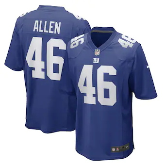 mens nike austin allen royal new york giants game player je